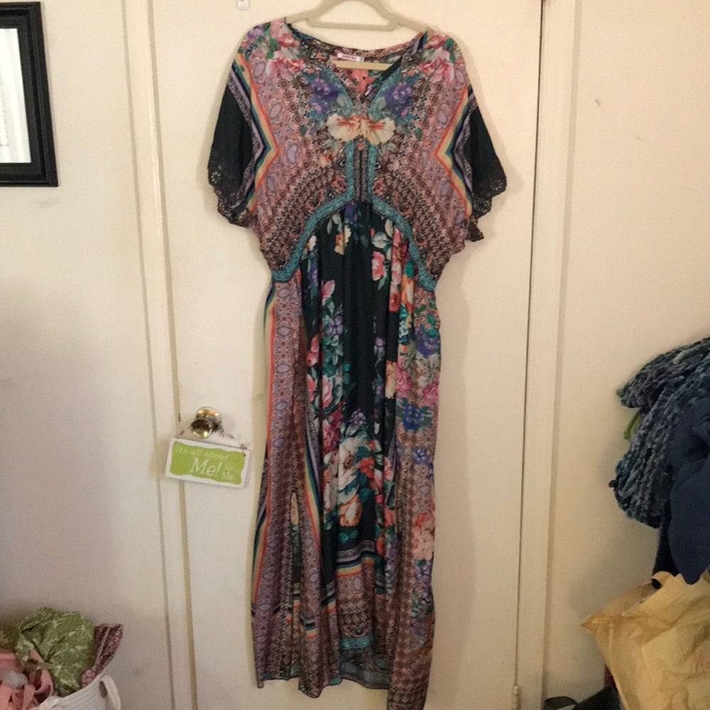 Johnny Was silky maxi dress